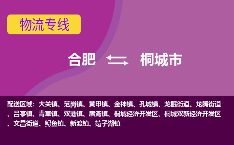 合肥到桐城市物流专线-合肥到桐城市货运专线-合肥到桐城市运输专线