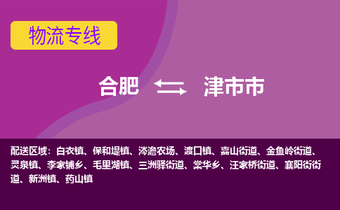 合肥到津市市物流专线-合肥到津市市货运专线-合肥到津市市运输专线