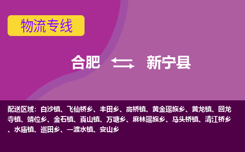 合肥到新宁县物流专线-合肥到新宁县货运专线-合肥到新宁县运输专线