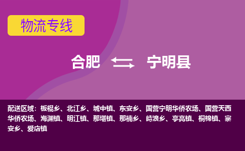 合肥到宁明县物流专线-合肥到宁明县货运专线-合肥到宁明县运输专线