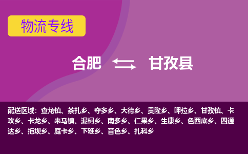 合肥到甘孜县物流专线-合肥到甘孜县货运专线-合肥到甘孜县运输专线