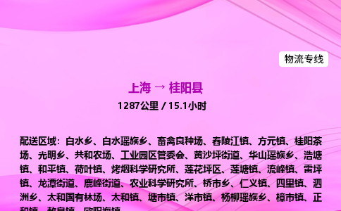上海到桂阳县物流专线_上海物流到桂阳县_上海至桂阳县物流公司