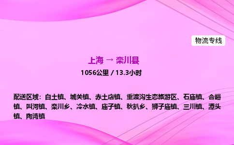 上海到栾川县物流专线_上海物流到栾川县_上海至栾川县物流公司