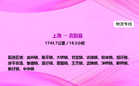 上海到宾阳县物流专线_上海物流到宾阳县_上海至宾阳县物流公司