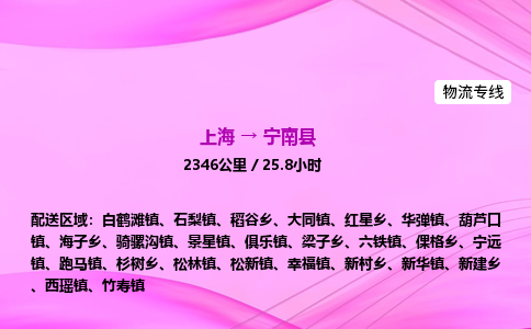 上海到宁南县物流专线_上海物流到宁南县_上海至宁南县物流公司