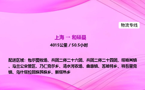 上海到和硕县物流专线_上海物流到和硕县_上海至和硕县物流公司