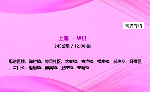 上海到绛县物流专线_上海物流到绛县_上海至绛县物流公司